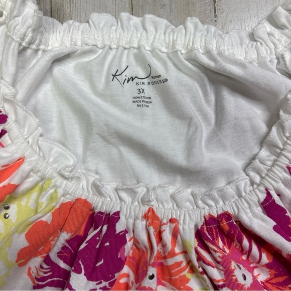 Kim Rogers Woman Top Short Sleeves White Casual Plus Sz 3X NWT! - Picture 7 of 16